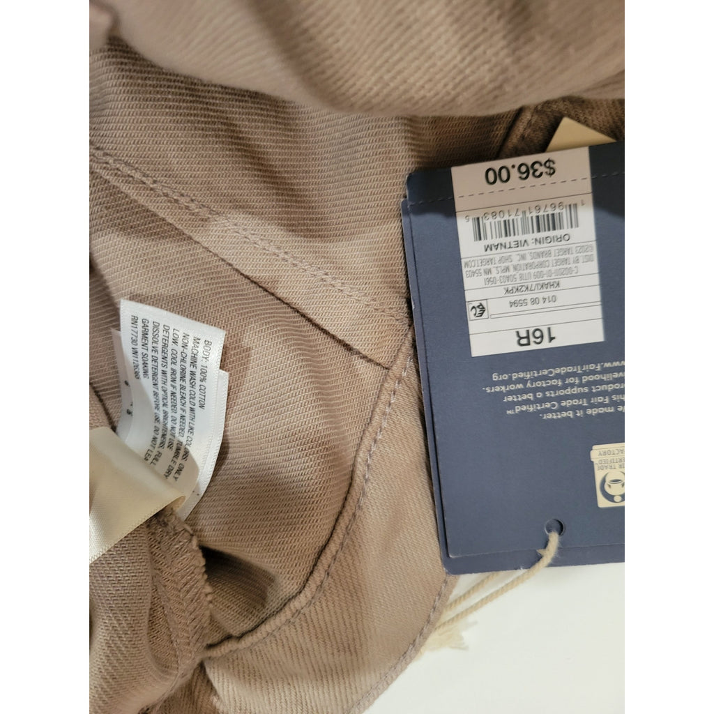 Universal Thread Women's Plus Size Khaki high rise wide leg denim Jeans - 16R