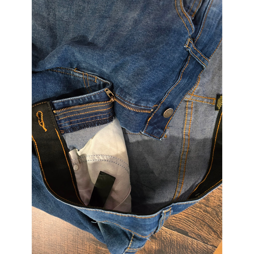 Stanley Men's Flex Technology Stretch Straight Leg Jeans 38x32 Medium Wash