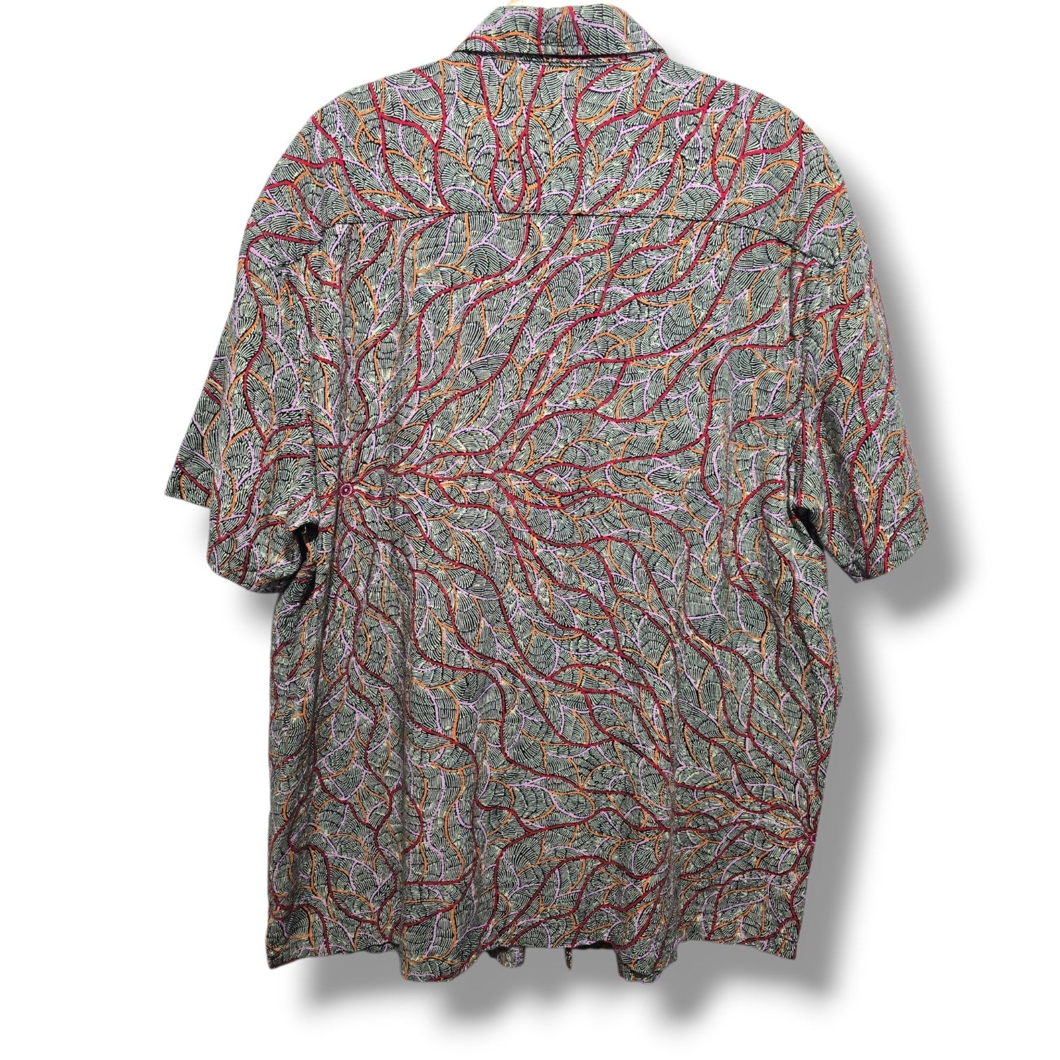 Bamboo Dreaming by Kingston Grange Mens XL Abstract Geometric Short Sleeve Shirt