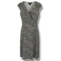 Lauren Ralph Lauren Faux Wrap Animal Print Midi Dress