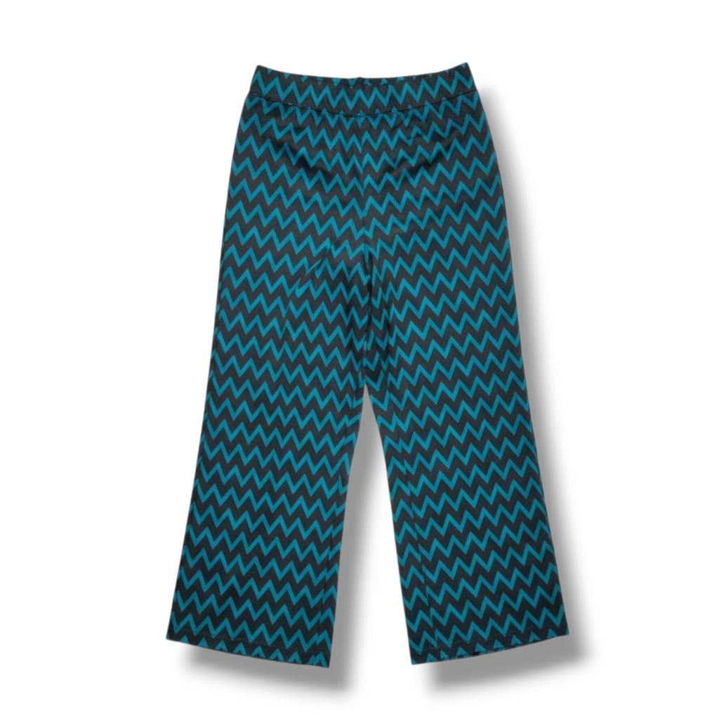 Worthington JCPenney Women’s Teal Chevron High Waist Trouser Pants – Size 14