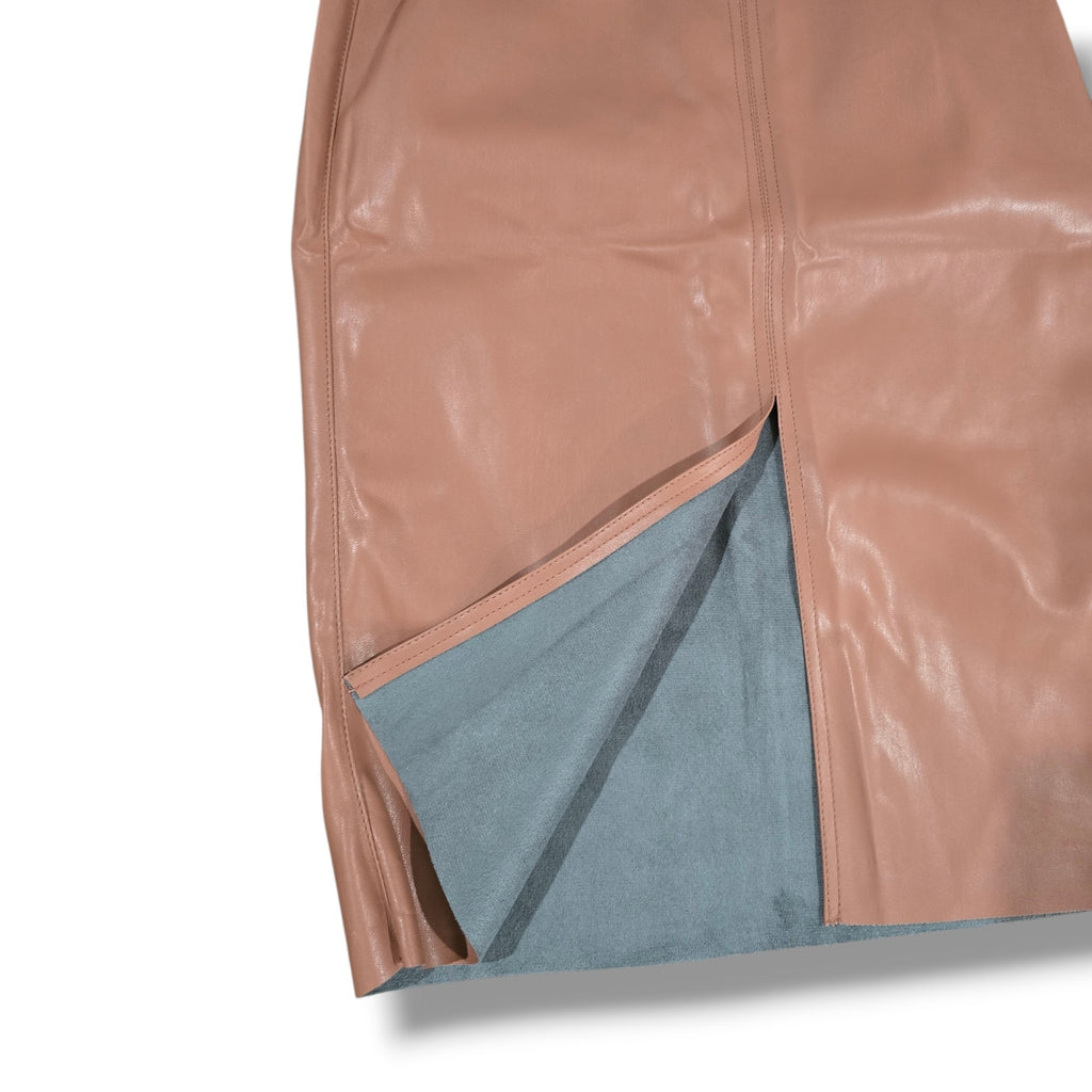 Forever 21 Contemporary beige Faux Leather Pencil Skirt