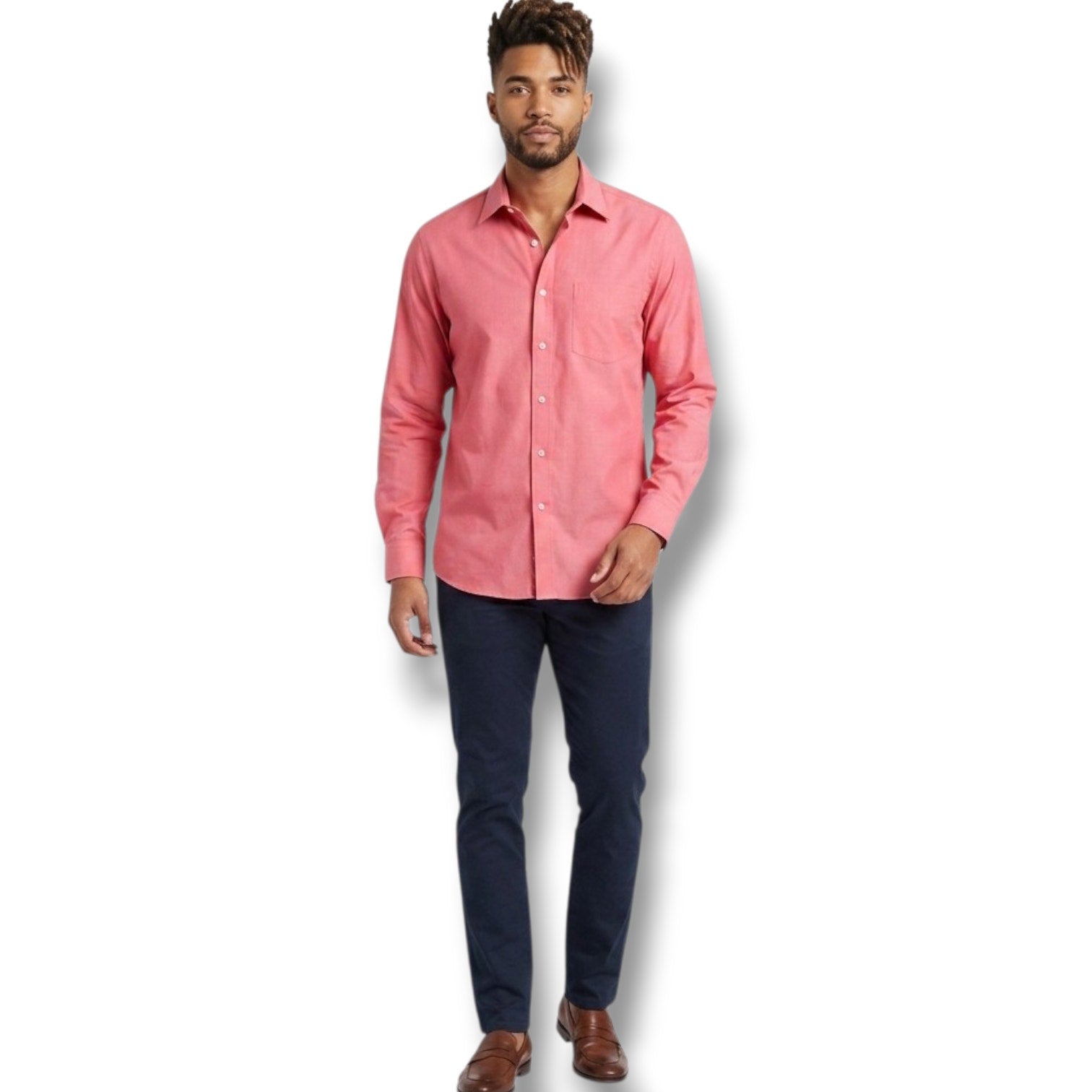 Nordstrom Men’s Shop Smartcare Pink Traditional Fit Dress Shirt – 17 37/38