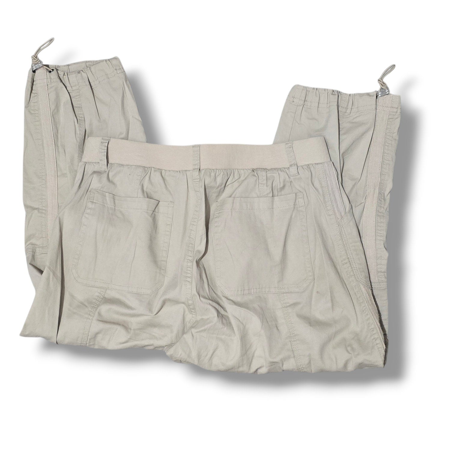 Kiwi Fresh Women's Size 10 Beige Khaki Drawstring Hem Cargo Capri Pants