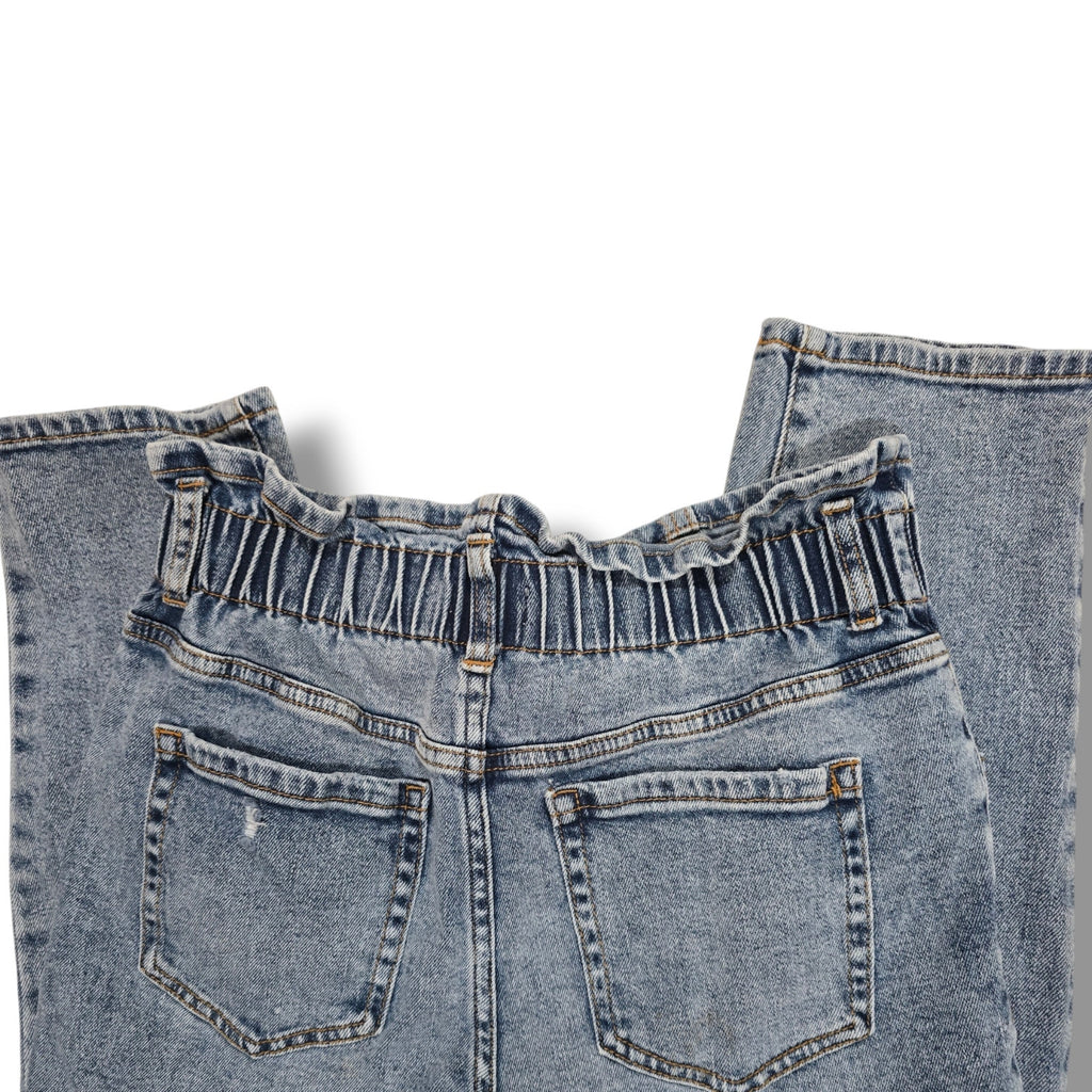 Rewind Women’s Blue Wash High Rise Mom Jeans Size 5/27 Juniors Distressed Denim