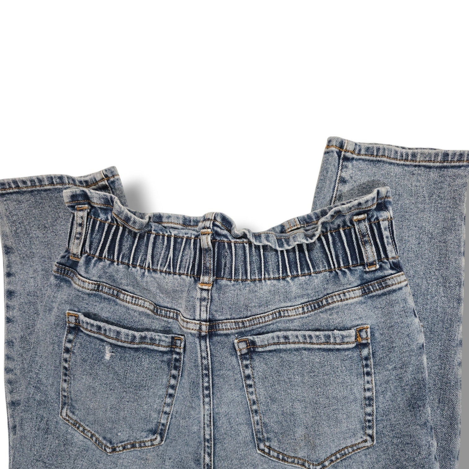 Rewind Women’s Blue Wash High Rise Mom Jeans Size 5/27 Juniors Distressed Denim