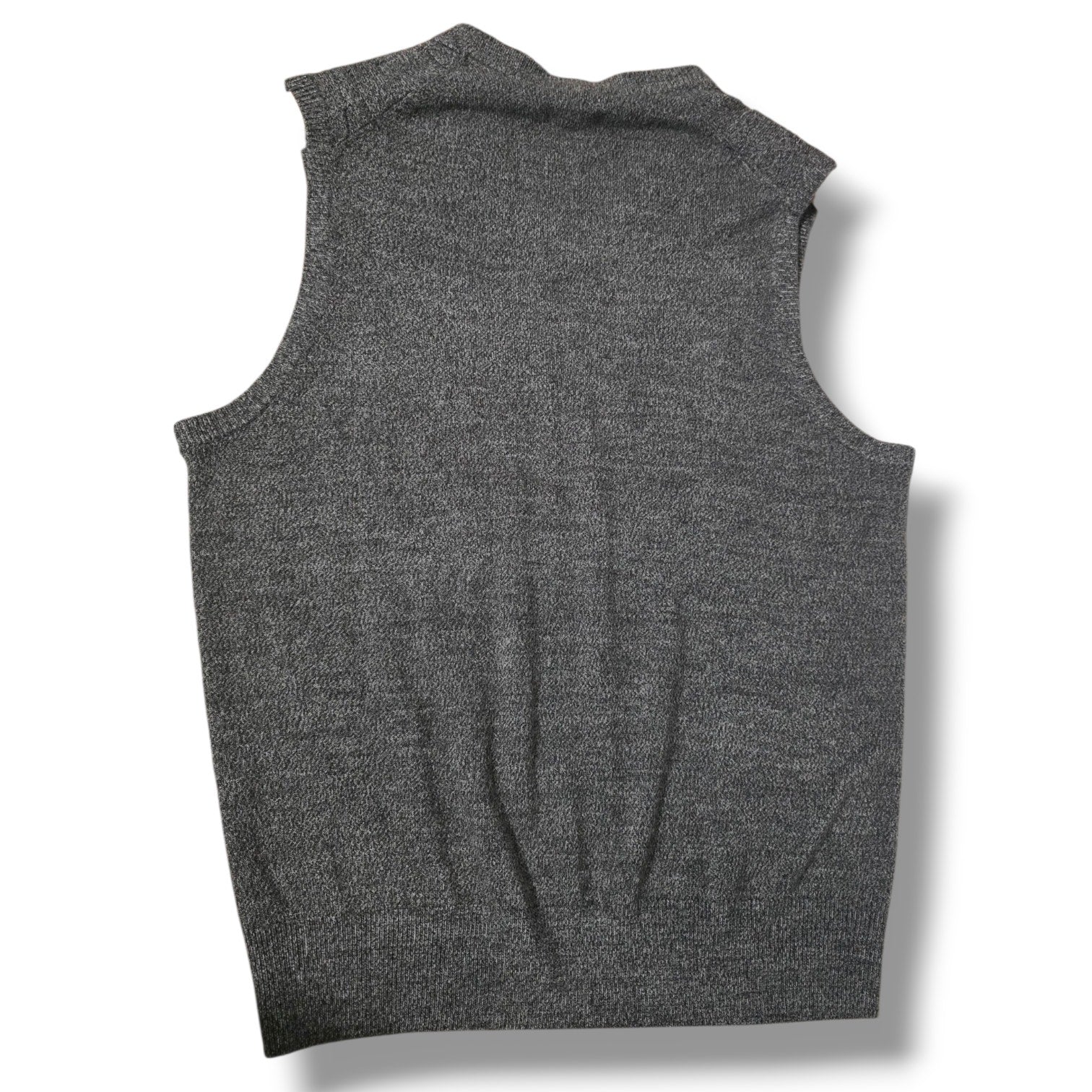 Dockers Men's Size M Charcoal Gray Heather Cable Knit V-Neck Sweater Vest