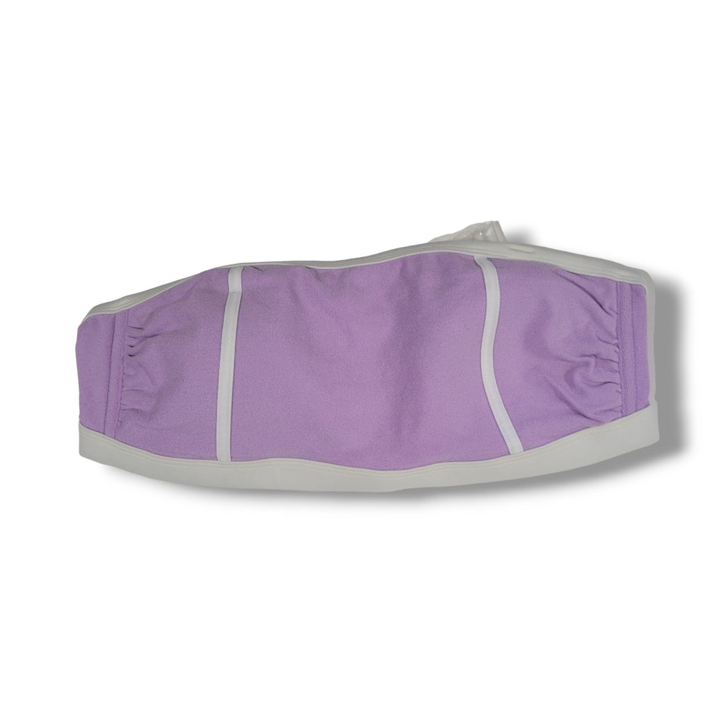 Kona Sol Plus Size Purple Terry Bandeau Bikini Top 14W NWOT