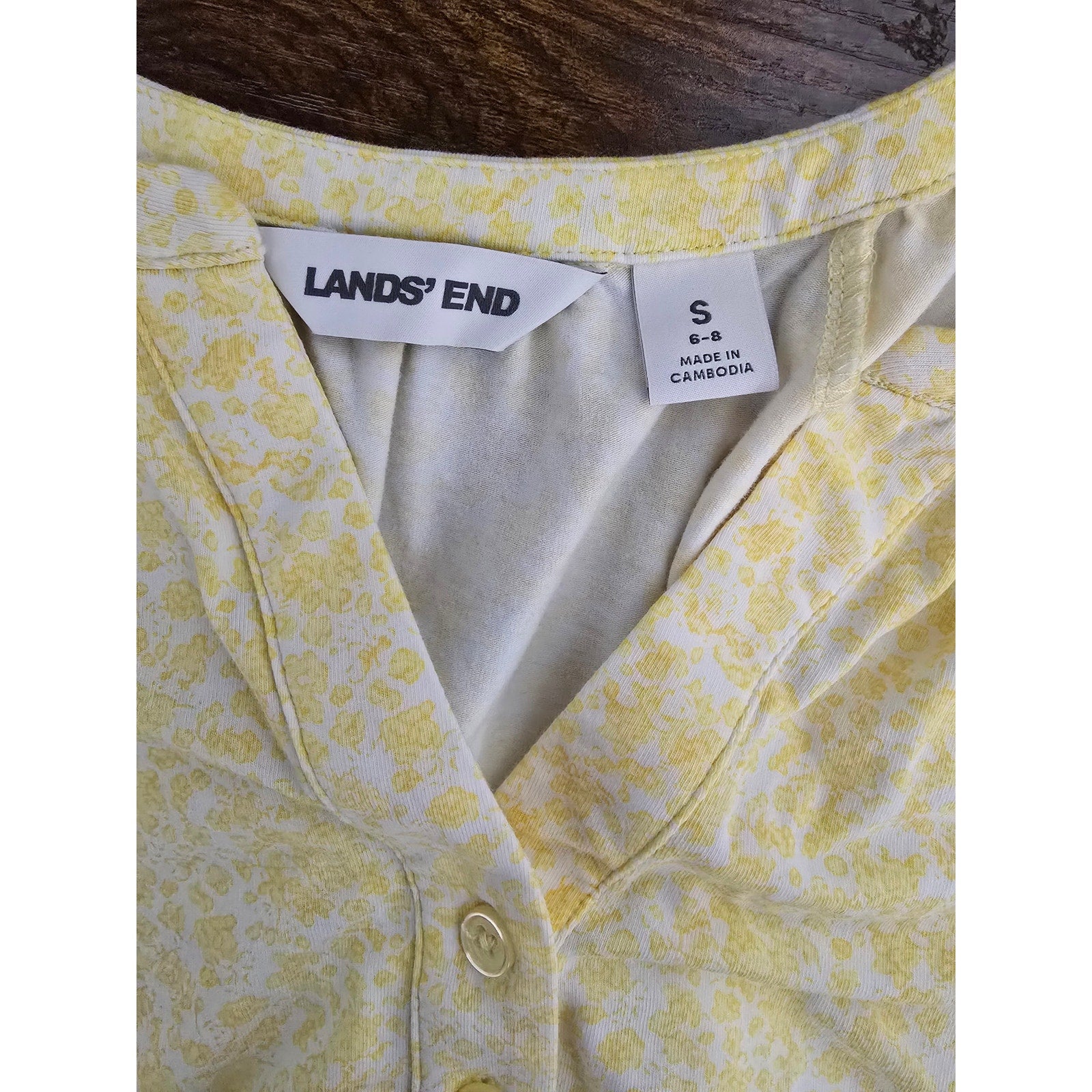 Lands End Women's Elbow Sleeve Lightweight Jersey Gathered Adjustable Hem Blouse
