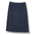 To The Max! Women's Blue Faux Suede Fringe Midi Skirt Size 3