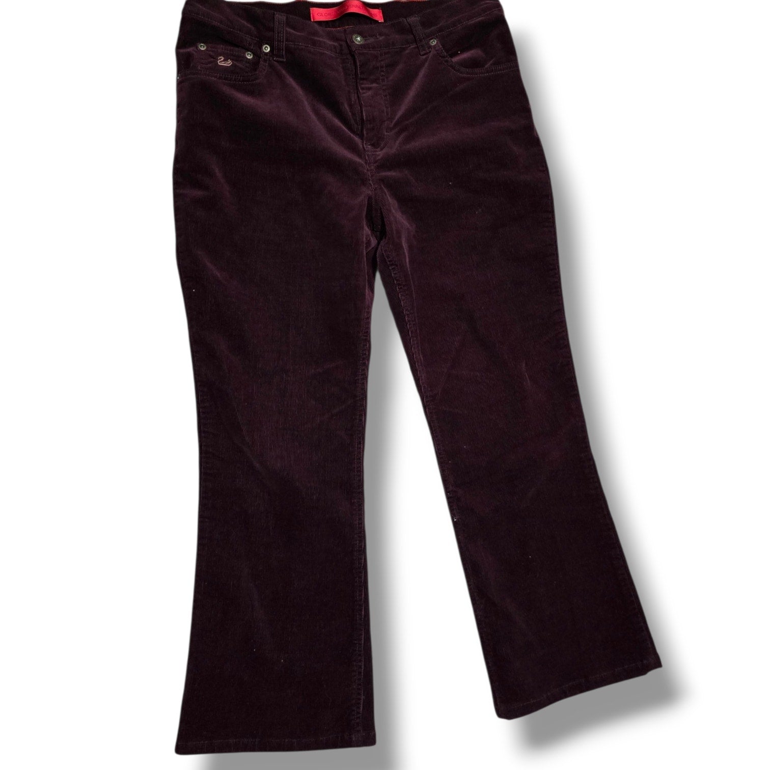 Gloria Vanderbilt Jeans Women's Size 12P Deep Purple Corduroy Bootcut Pants
