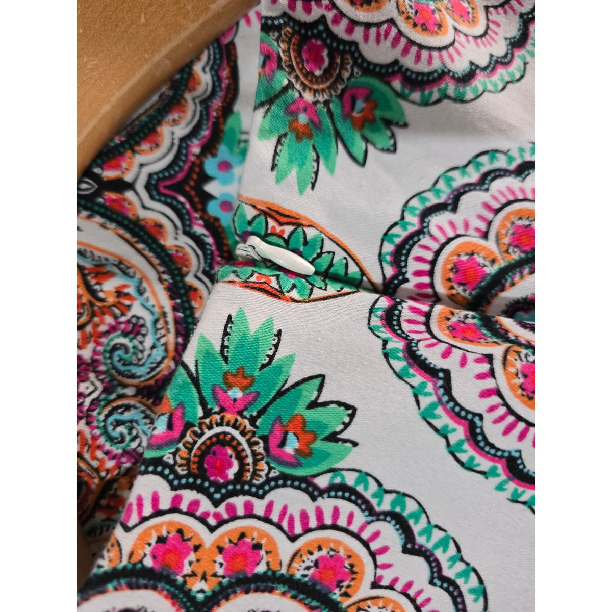 London Times Sleeveless Paisley Print Sheath Dress Women’s 8 Cotton Blend