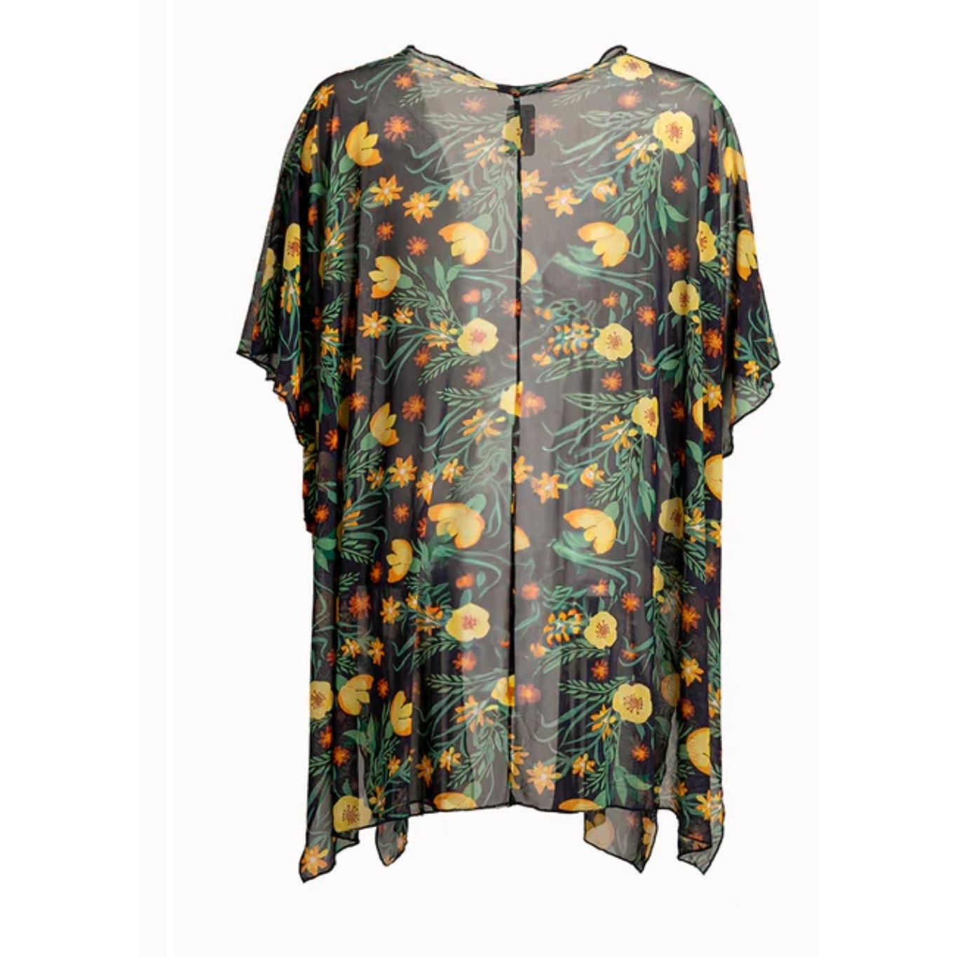Shiela Rose Women’s Floral Semi-Sheer Open Front Cardigan Small  Multicolor NWT