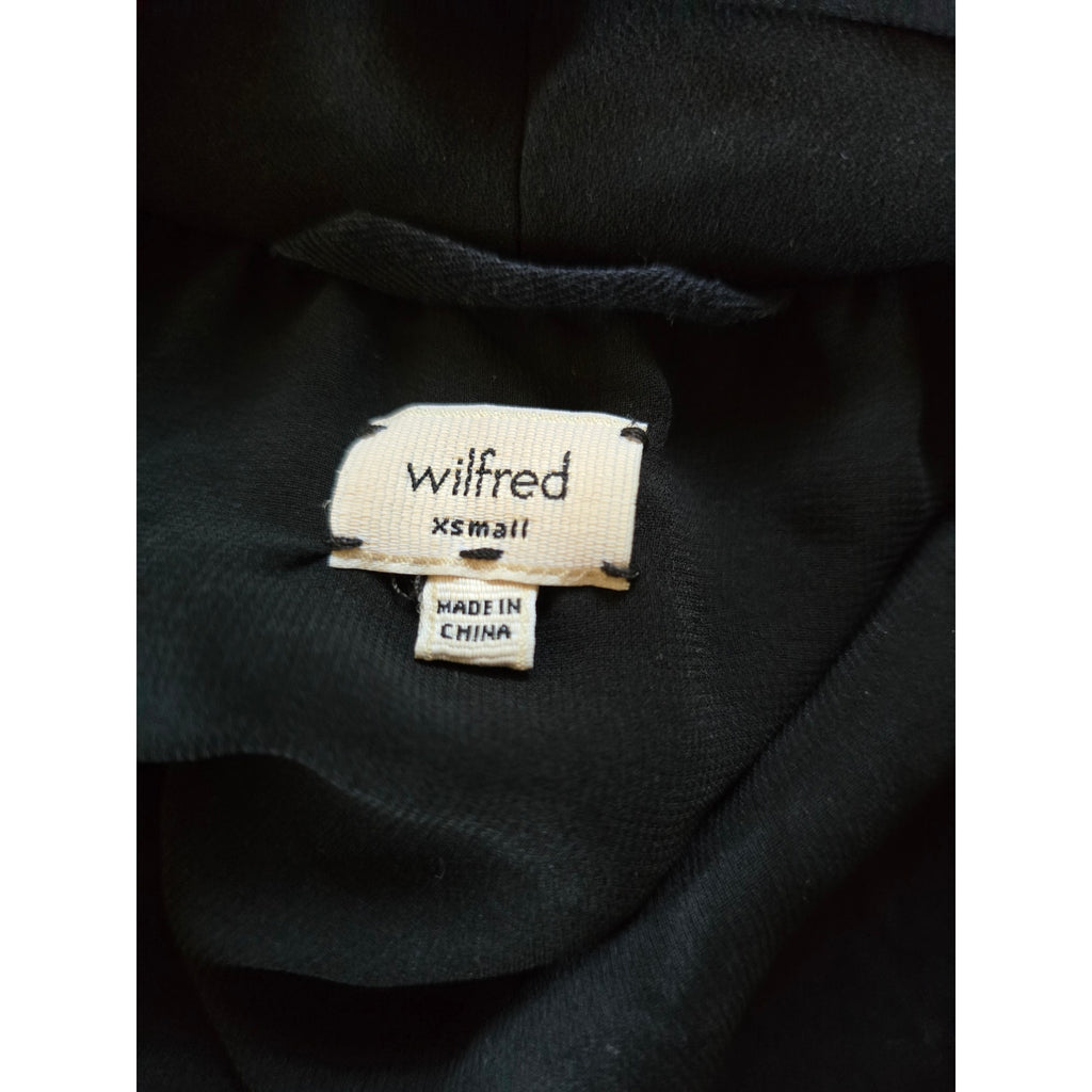 Wilfred Aritzia Black Sleeveless V-Neck Wrap Dress with Pockets Size XS