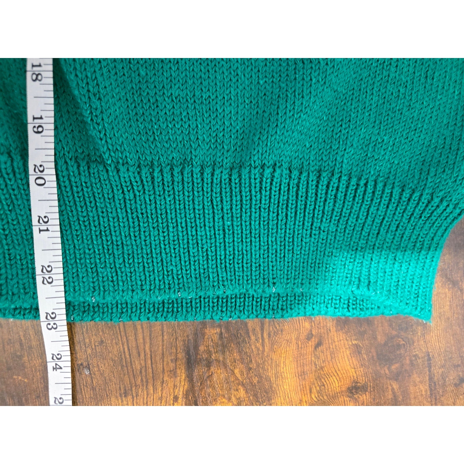 Inspiration Vintage Women's Size S Green White Icicle Graphic Knit Sweater