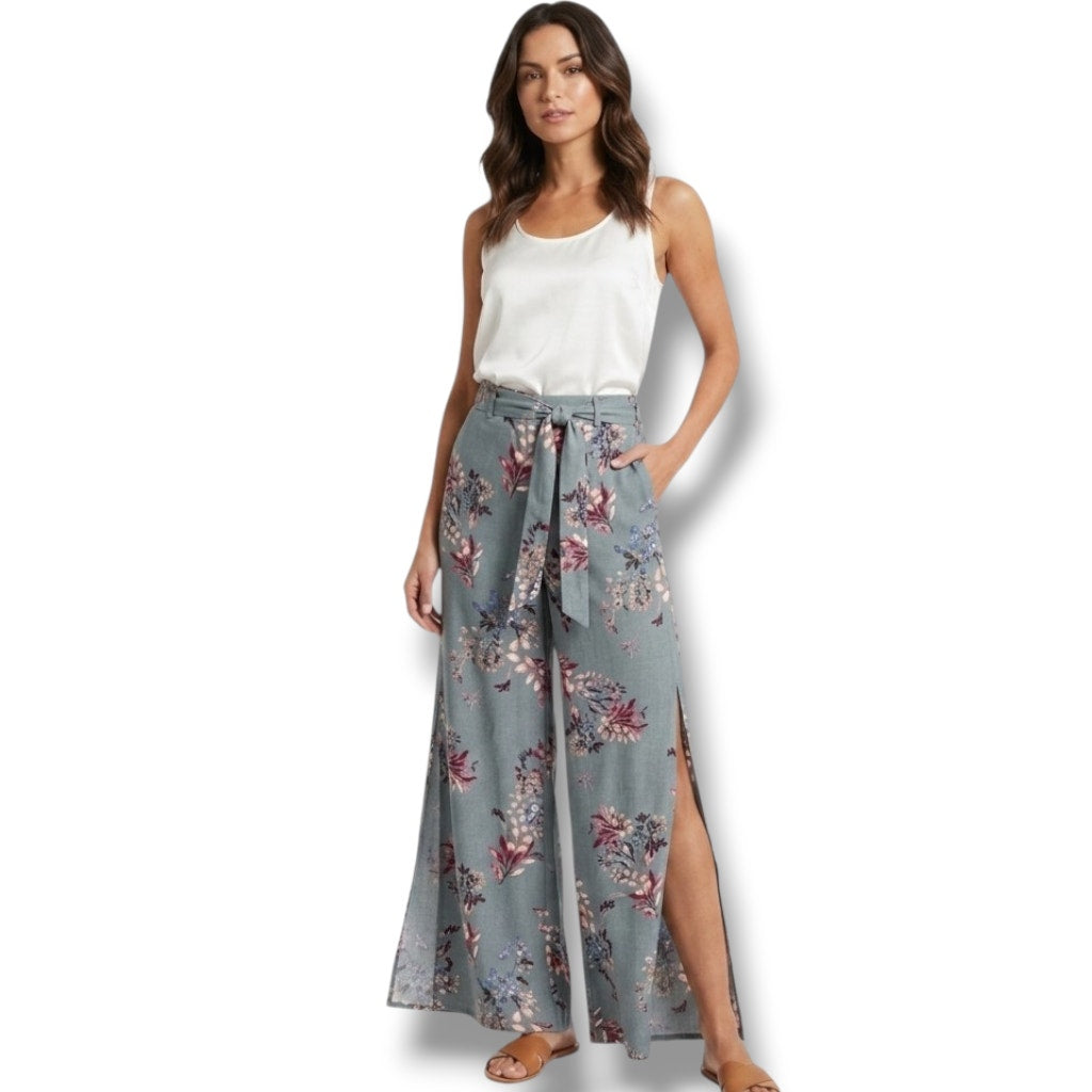 Love Couture women's multicolor floral fly-away pants - small