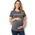 Isabel Maternity by Ingrid & Isabel Gray “Hello Baby” Womens XS Short Sleeve Top