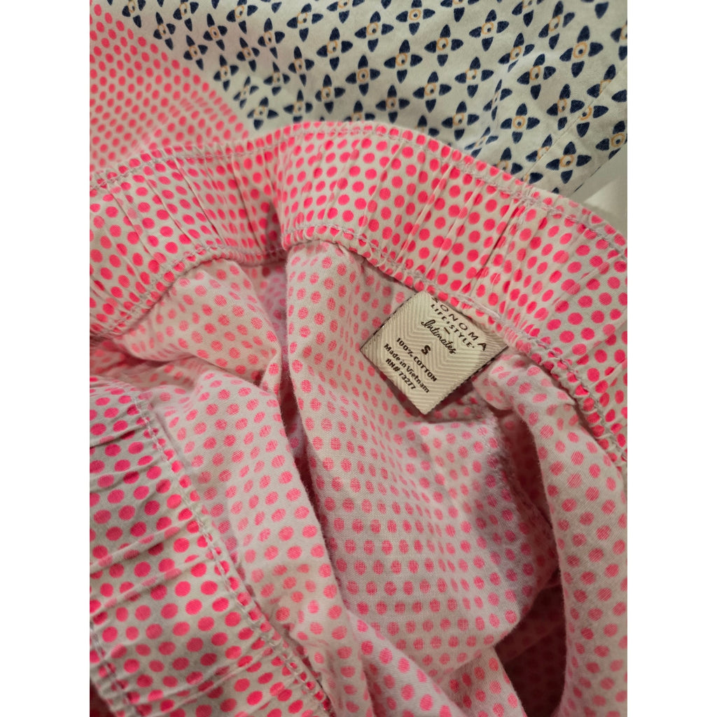 Sonoma Life + Style Women’s Pink Print Pajama Lounge Pants - Small Cotton