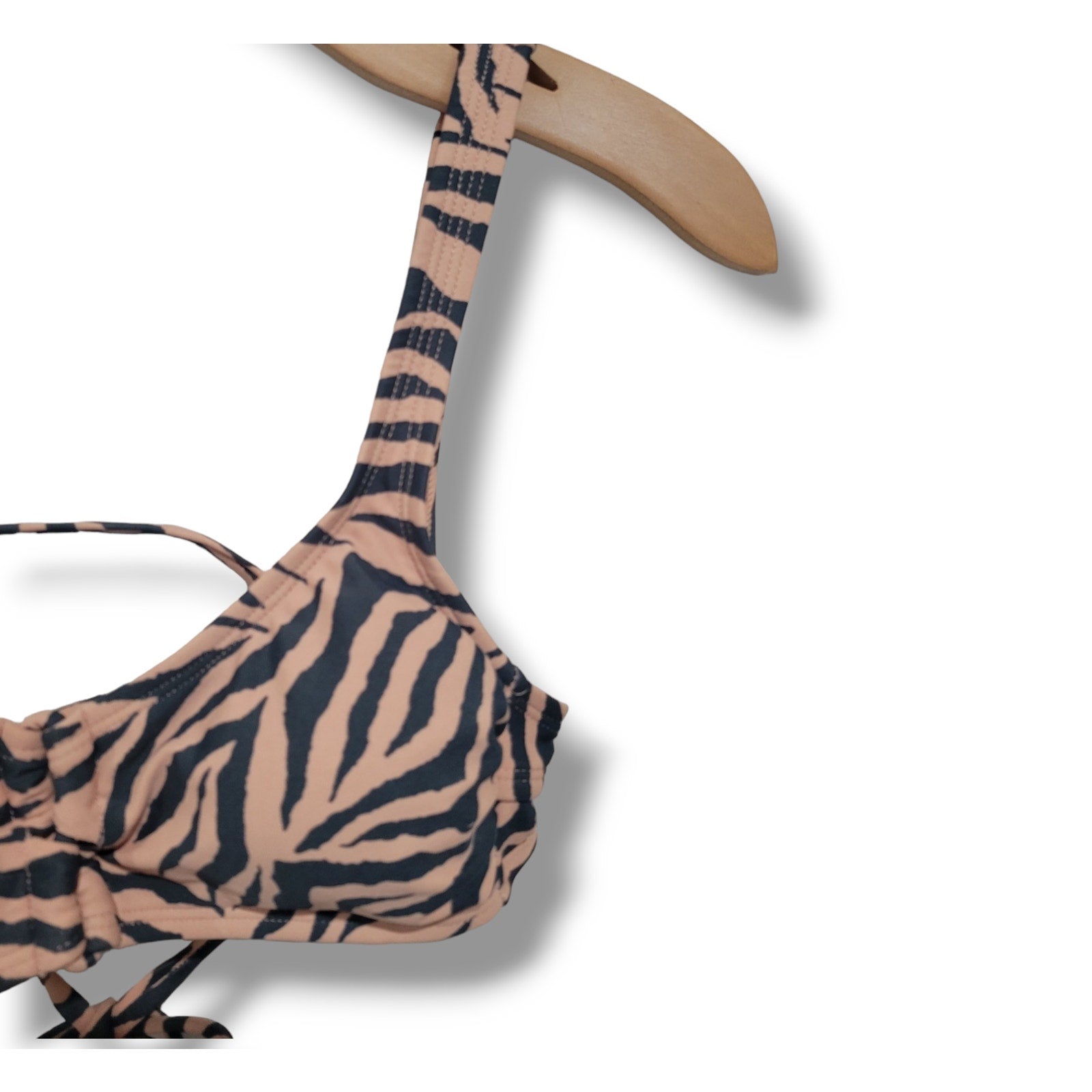 Xhilaration Juniors Pink Zebra Animal Print Bikini Swim Top – Size Small