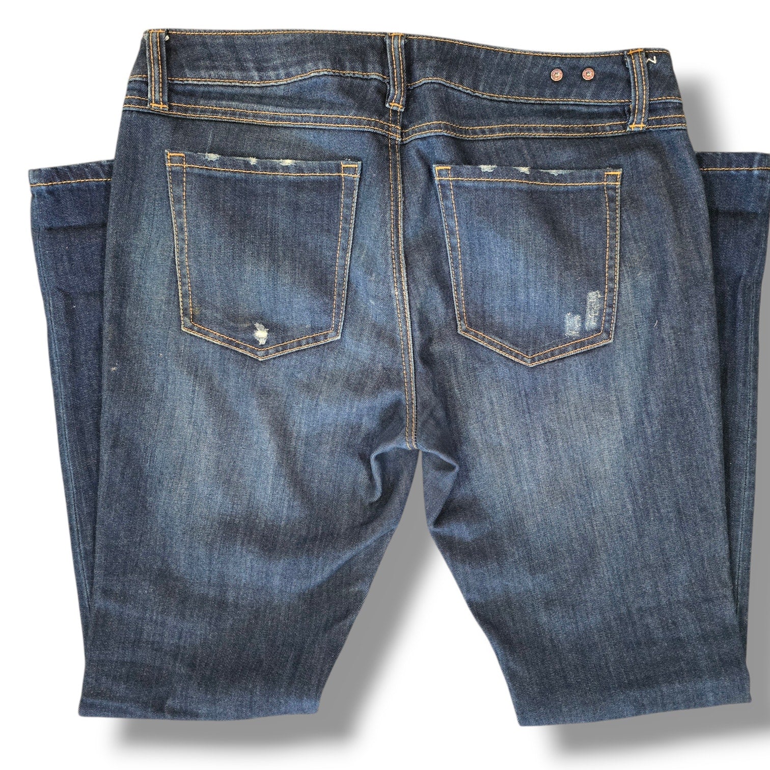 Cabi Slim Boyfriend Distressed Dark Wash Denim Jeans Size 6
