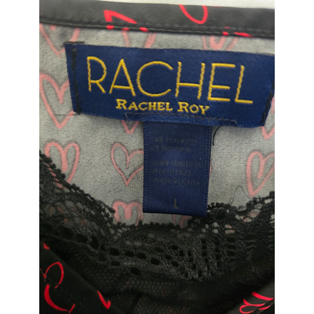 Rachel Rachel Roy women's Black & Red Heart Lace Trim Cami