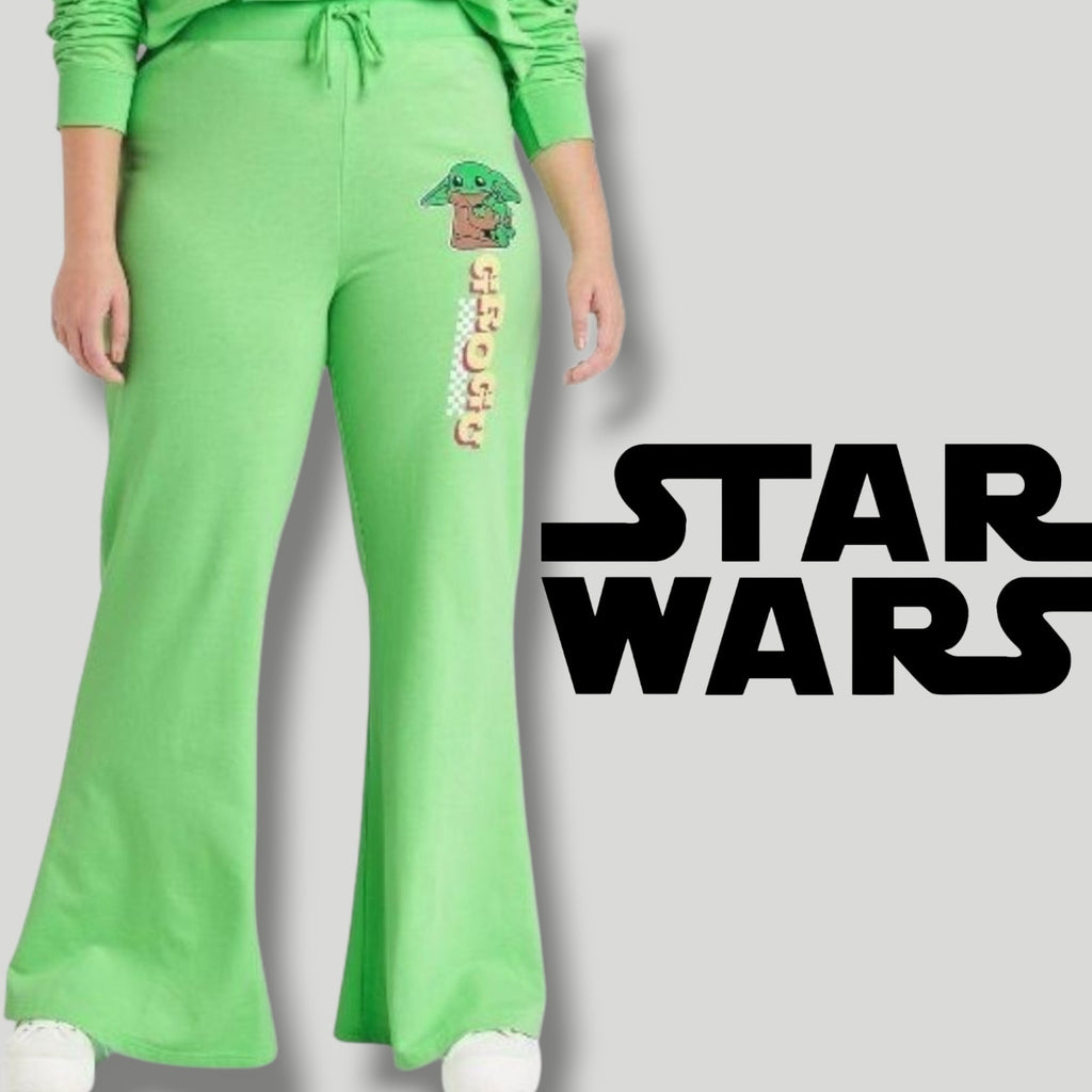 Disney Star Wars Women’s Grogu Baby Yoda Green Loungewear Pants – XS