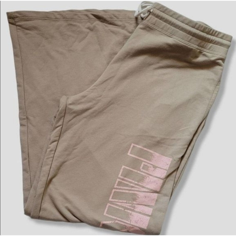Pink Floyd Women’s Wide-Leg Lounge Pants XS Brown NWT Cotton Blend