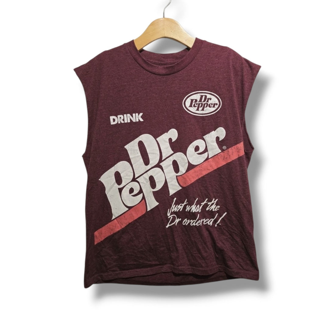 Dr Pepper Graphic Muscle Tank Top Sleeveless Shirt Just Give Me A Dr Pepper SM