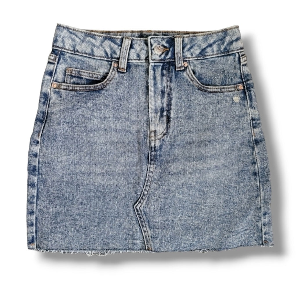 Wild Fable Women’s Raw Hem Denim Mini Skirt – 5 Pocket, Cotton Blend, New