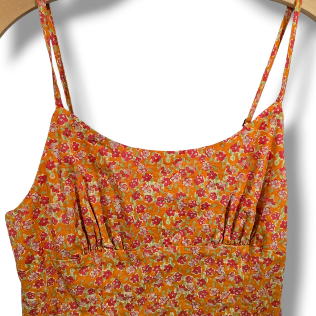 Wild Fable Orange Floral Cutout Mini Dress – Size Medium