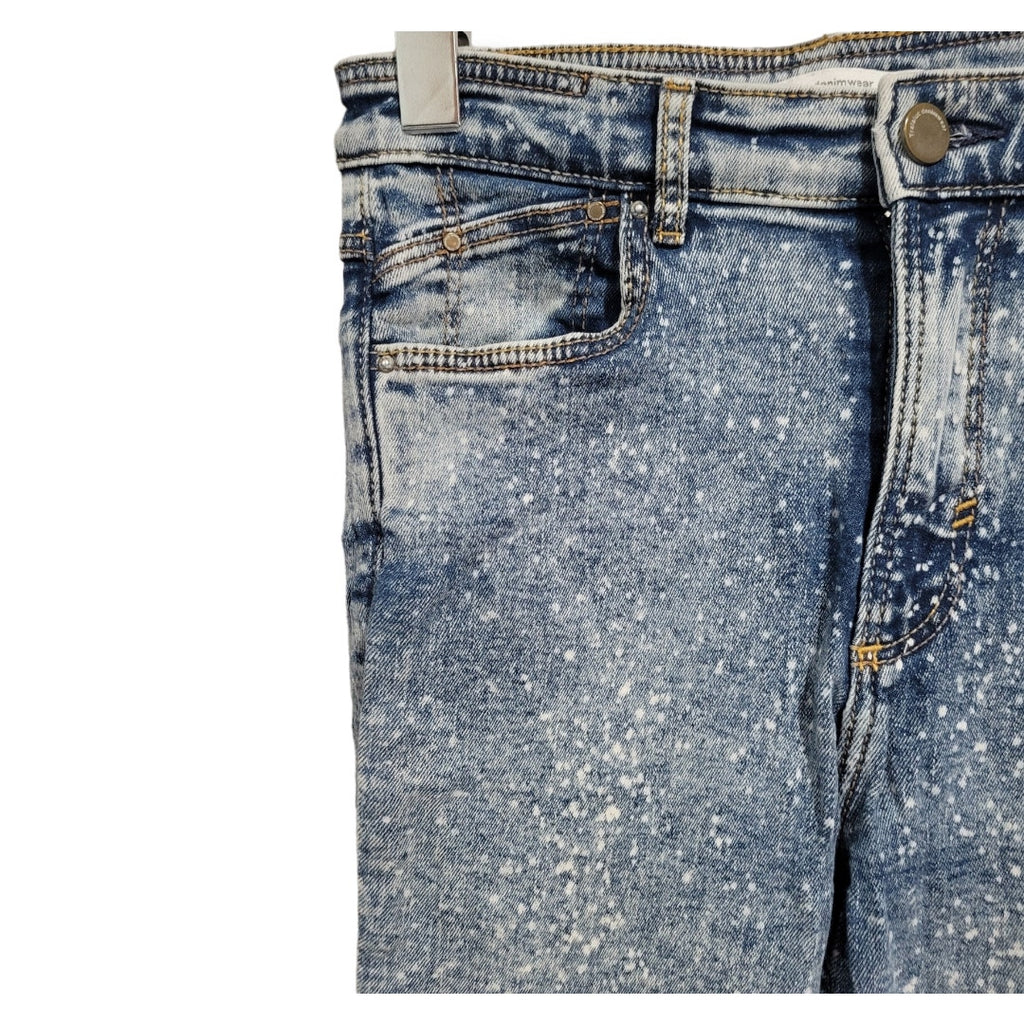 ZARA Trafaluc Acid Wash Skinny Jeans with Frayed Hem – Size 2
