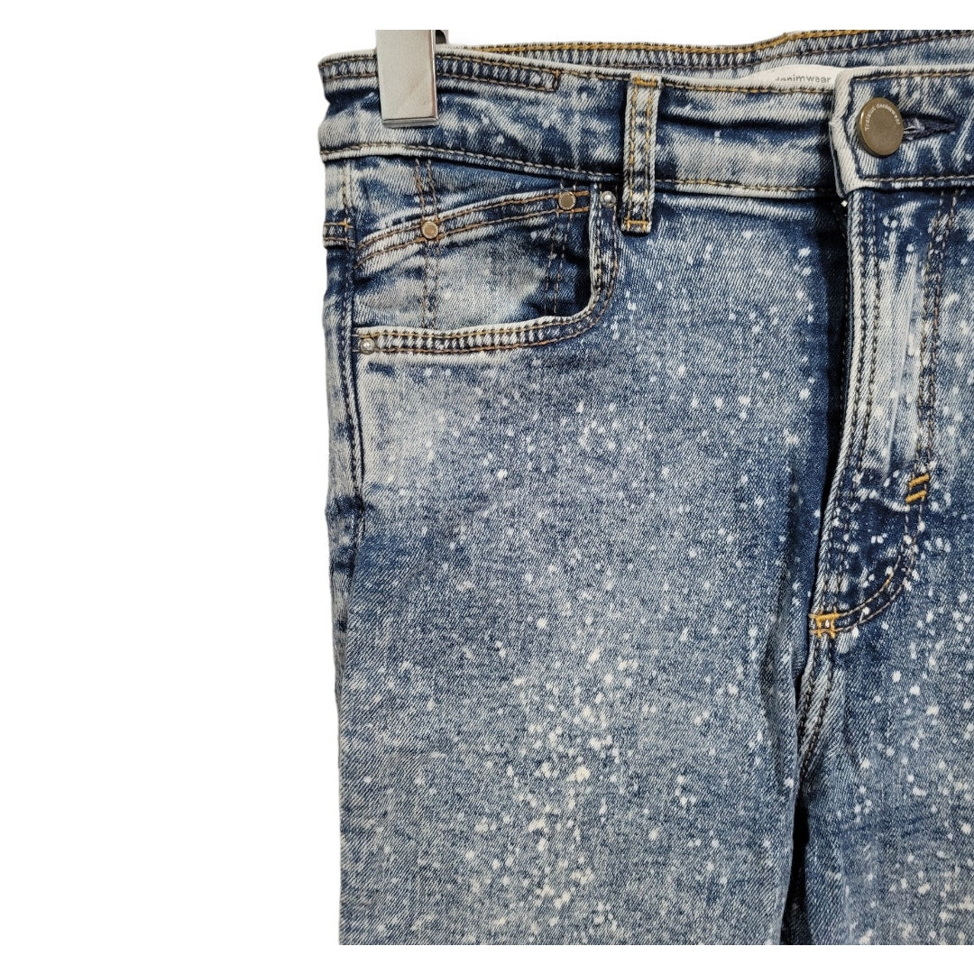 ZARA Trafaluc Acid Wash Skinny Jeans with Frayed Hem – Size 2