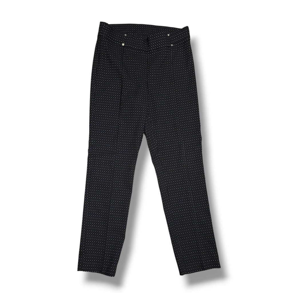 Rafaella women's Comfort Black Textured Dotted Dress Pants