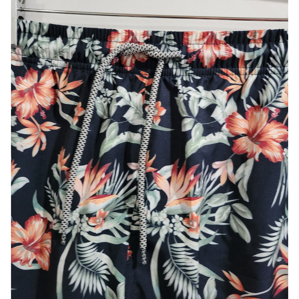 Biwisy Men’s Tropical Floral Swim Trunks – New, Size XL