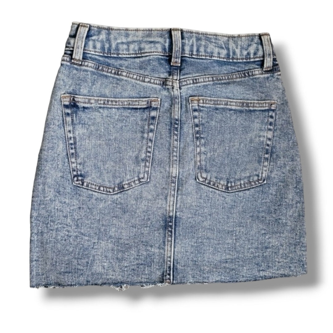 Wild Fable Women’s Raw Hem Denim Mini Skirt – 5 Pocket, Cotton Blend, New