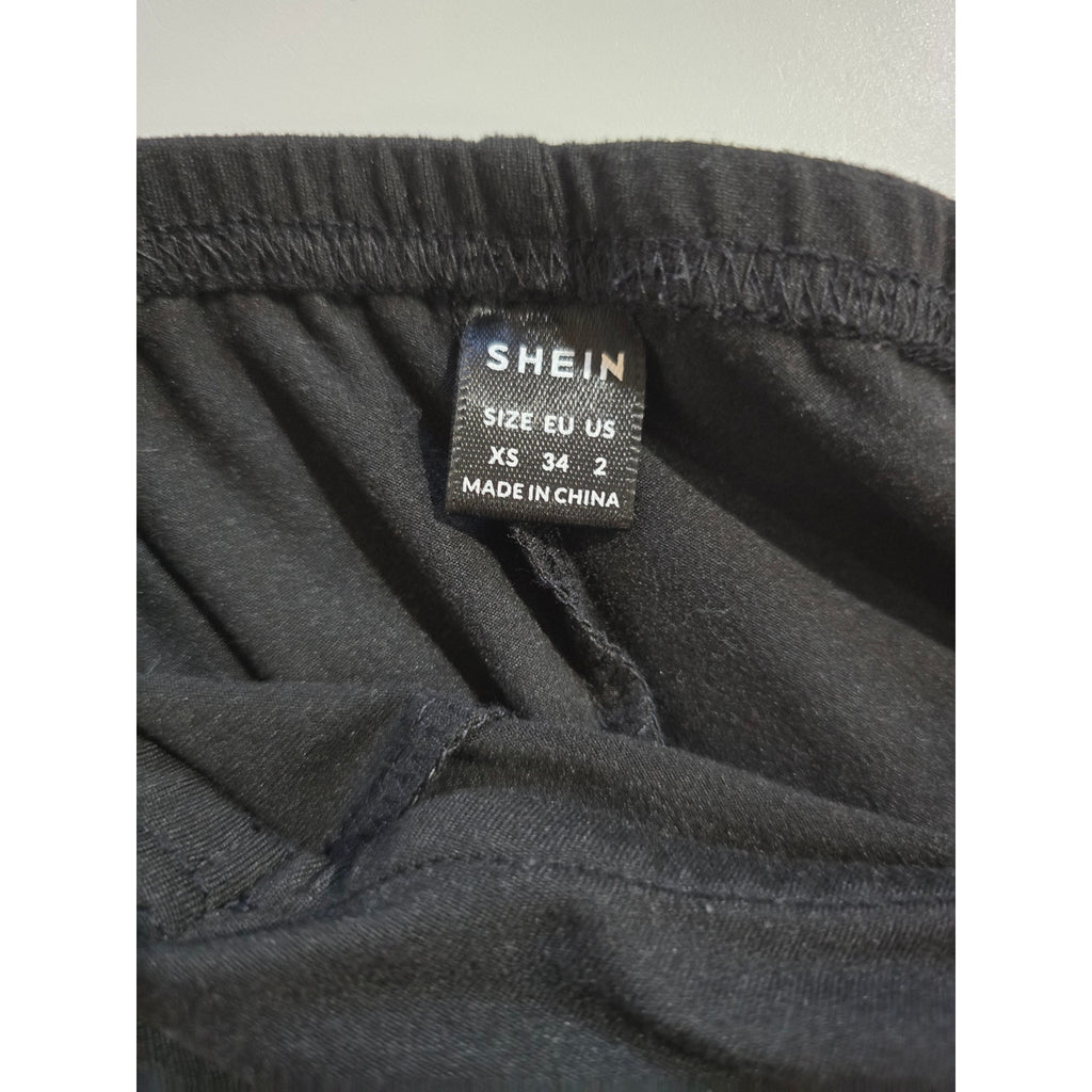 SHEIN Women’s Black Strapless Ribbed Flared Jumpsuit Size XS