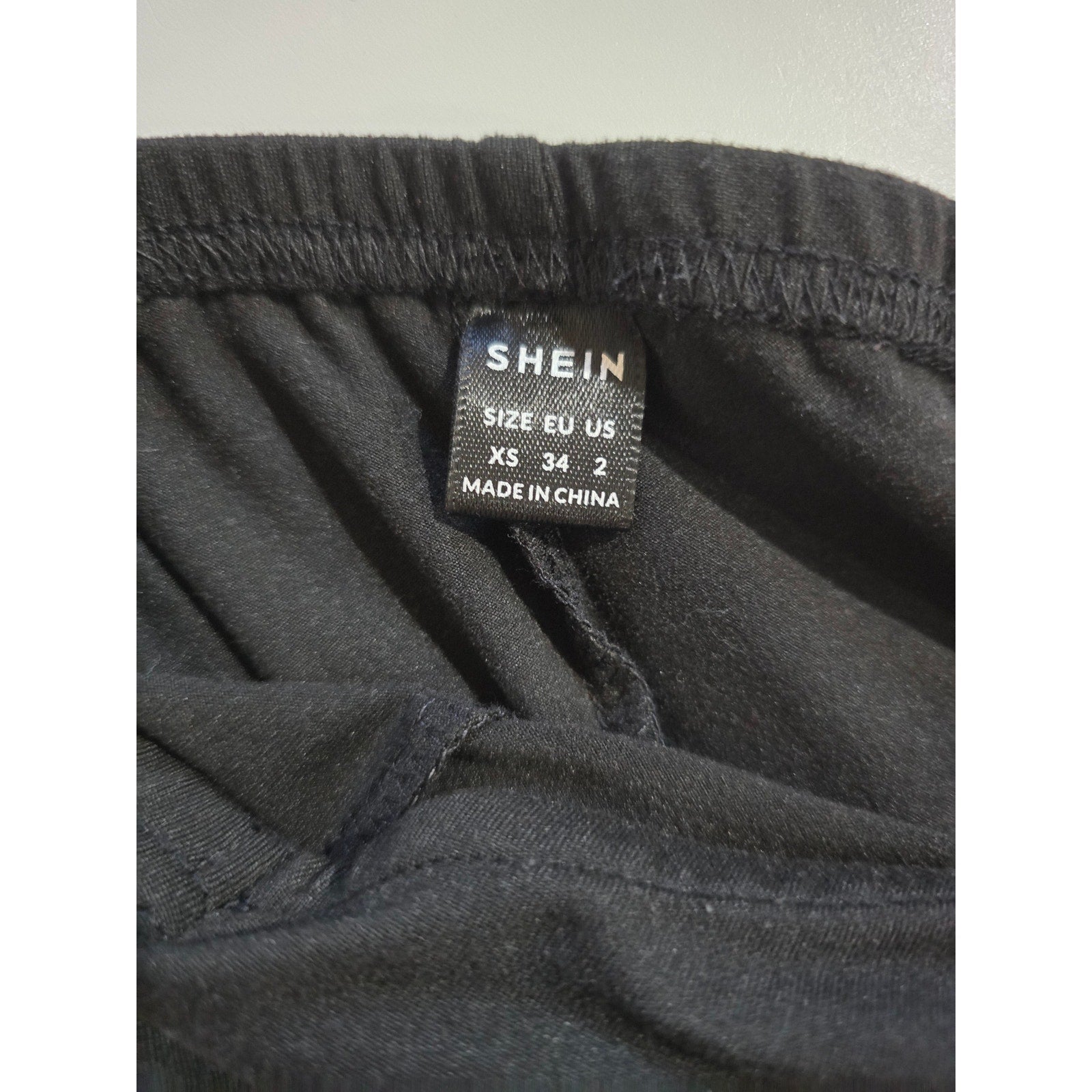 SHEIN Women’s Black Strapless Ribbed Flared Jumpsuit Size XS