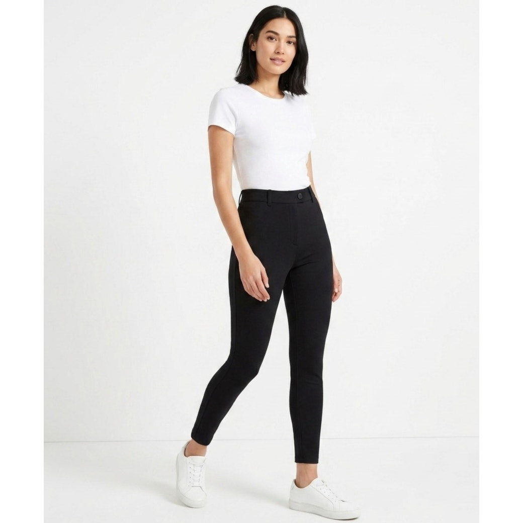 Time and Tru Women’s Black Pull-On Pants – XL, Faux Front Pockets Gently Used