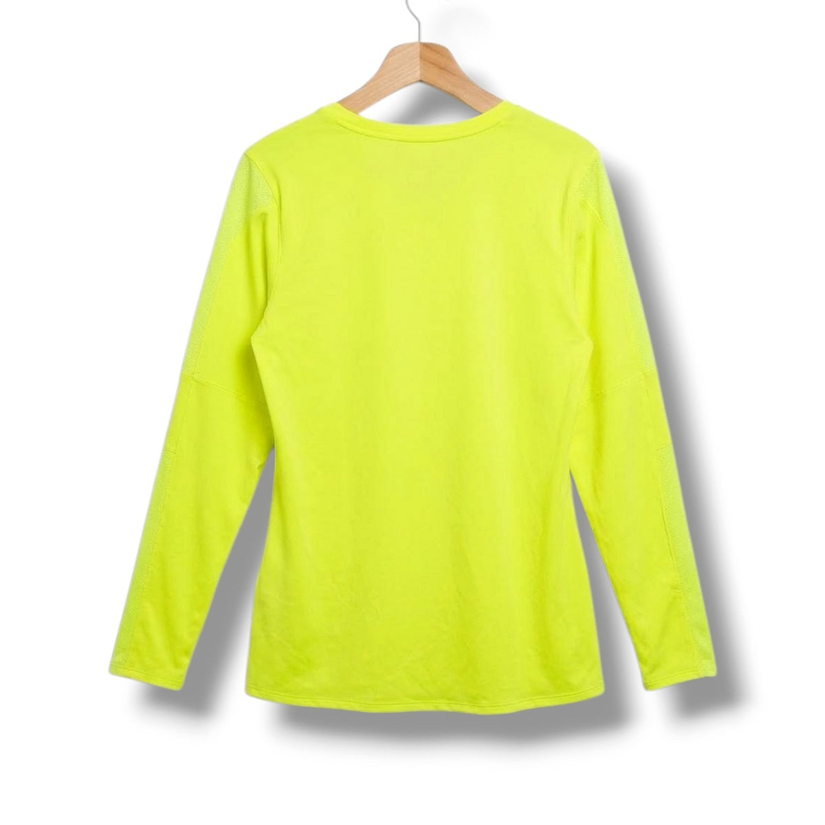 Under Armour HeatGear Fitted Long Sleeve Running Athletic Shirt Neon Yellow LG