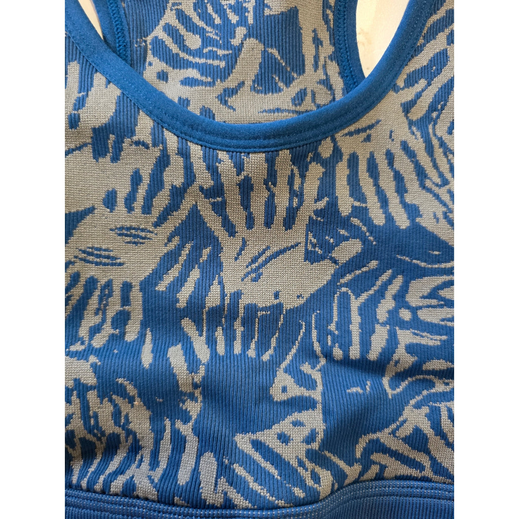 Astro Remiges Women’s High Impact Racerback Sports Bra – Asteroid Blue, Medium