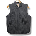 Chico's Women's Size 1 (Medium / US 8) Black Diamond Quilted Zip Vest