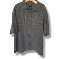 H&M Relaxed Fit Black & White Windowpane Linen-Blend Shirt – Large