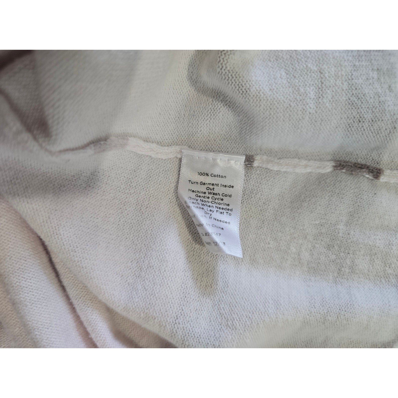 Talbots Soft Pink Floral & Striped Cotton Knit Sweater XL