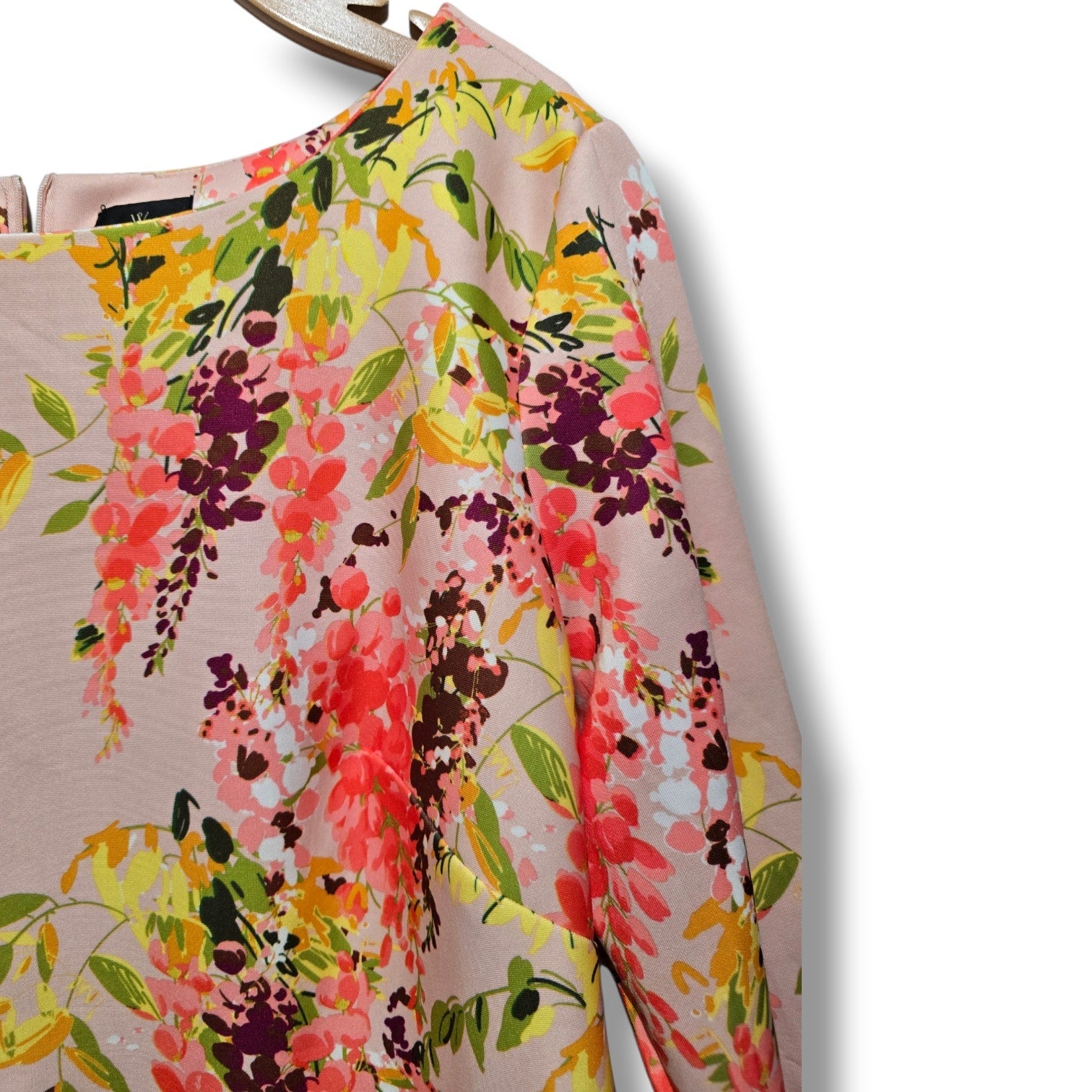 NWT Worthington Women's Size 16 Rose Smoke Floral 3/4 Sleeve Sheath Dress