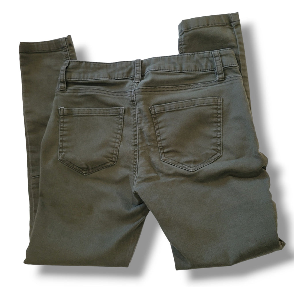 Tinsel women's military green Brian Moto Detail skinny fit pants - size 25