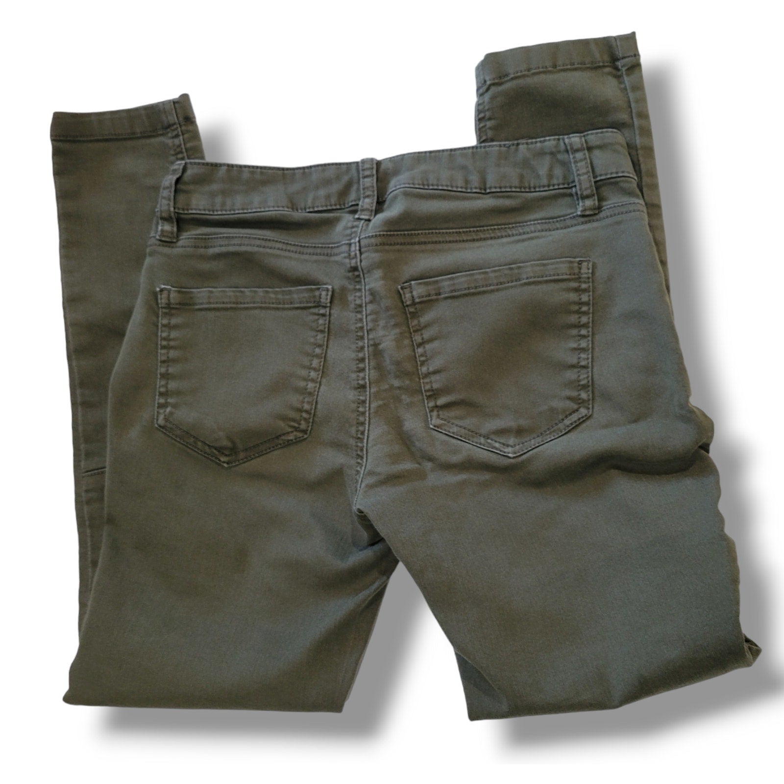 Tinsel women's military green Brian Moto Detail skinny fit pants - size 25