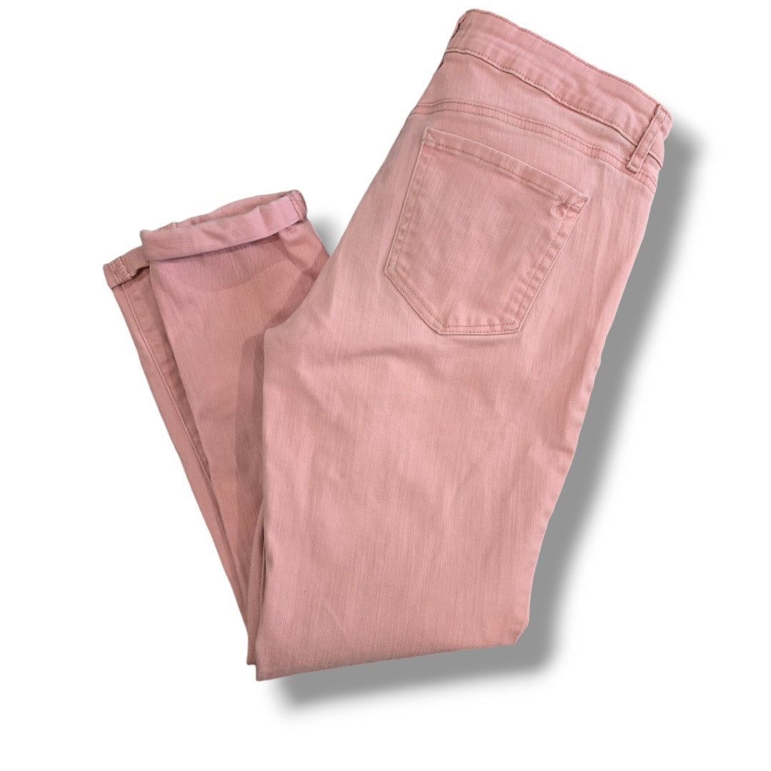 Jessica Simpson Women’s Orange Cropped Skinny Jeans Sz 8/29 Rolled Hem