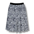 Robert Louis Women’s Black White Leaves Print Midi Skirt Size Large