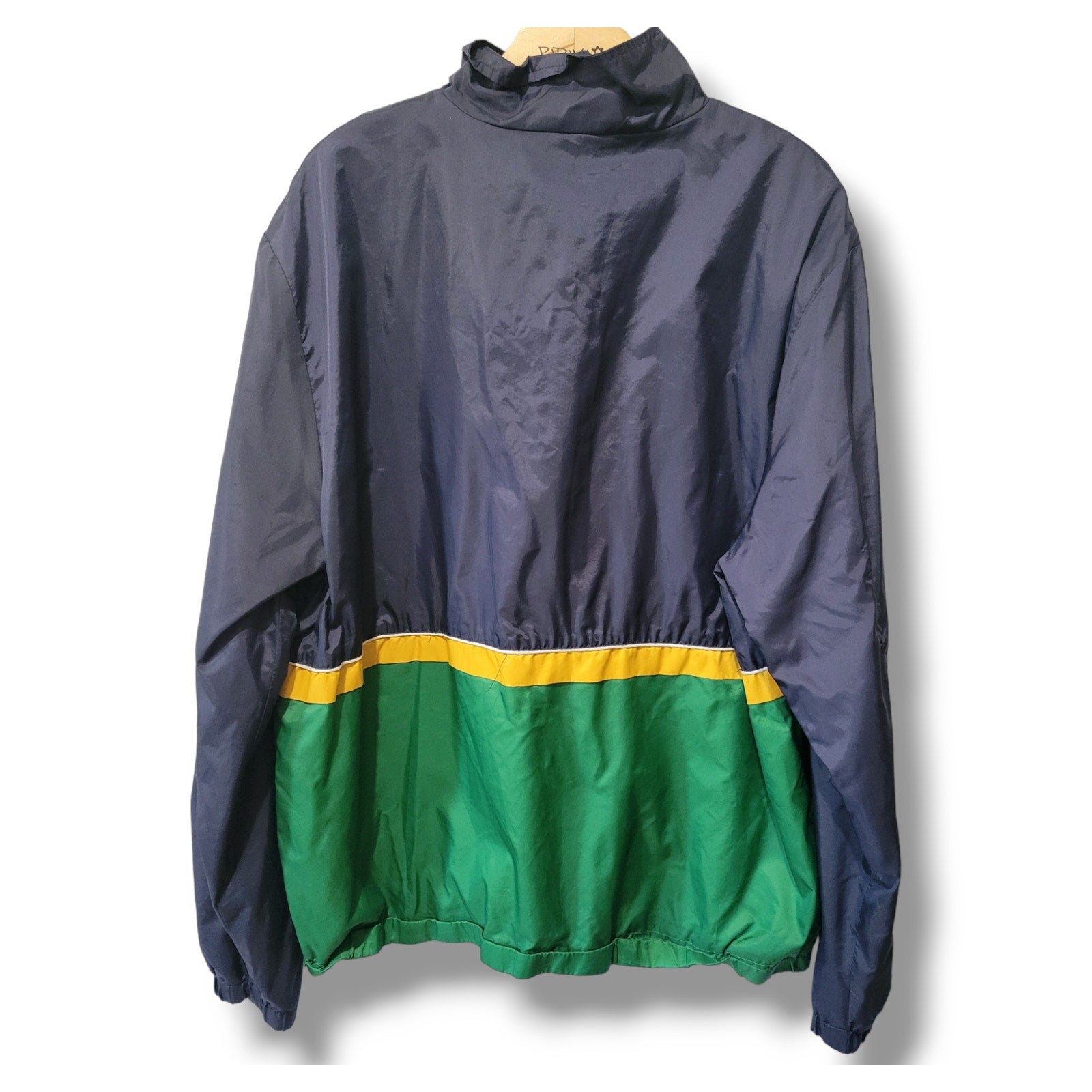 Forever 21 Men’s Colorblock Windbreaker Jacket Blue Yellow Green – Size XL