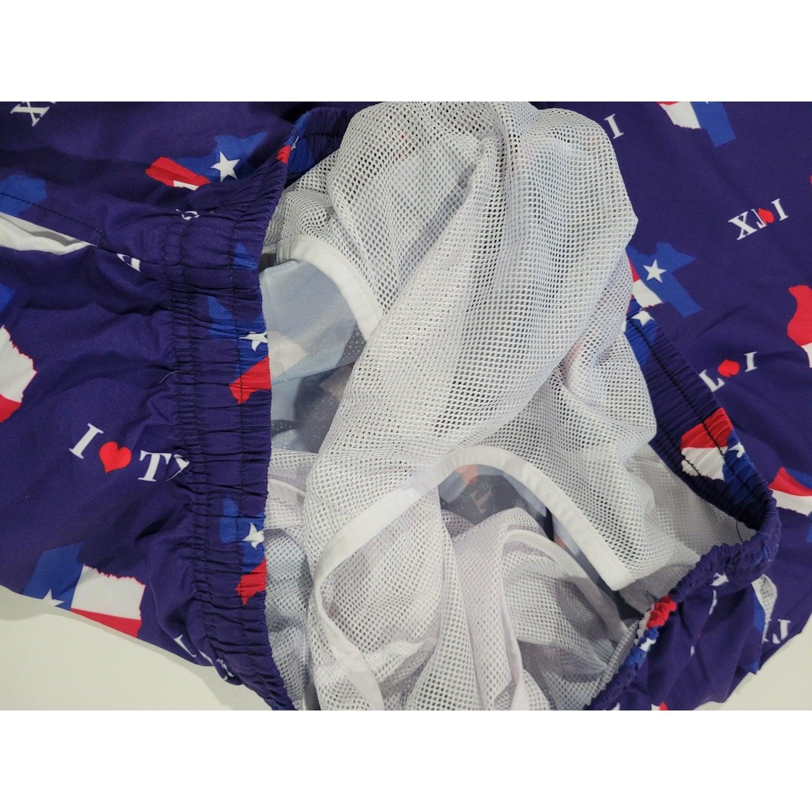 I Love Texas Men’s Quick Dry Swim Trunks – XXL, New Without Tags